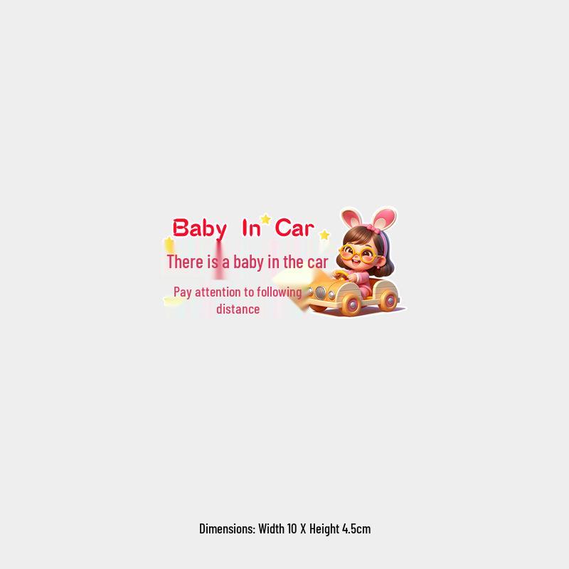 Waterproof Rear Windshield Car Sticker - Personalized Baby On Board Warning for Woman Drivers