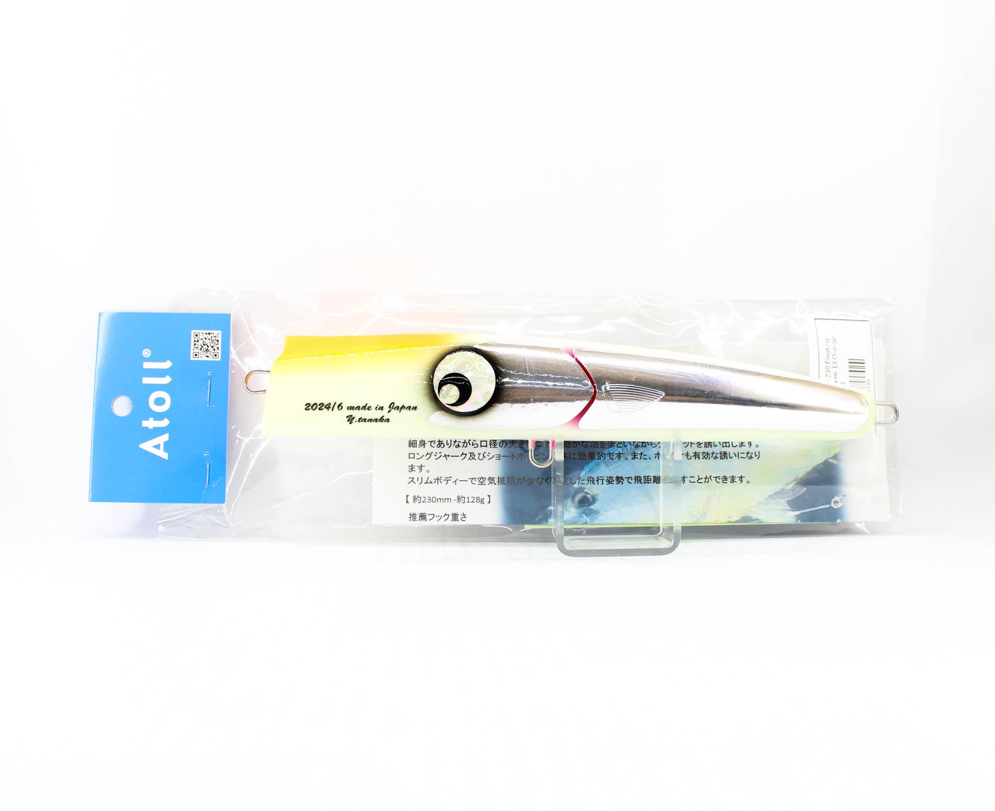 

Atoll Bonger 230 Floating Lure 128 grams 13 Orange Glow (0508)