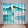 Luxury Moon Sky Cloud Star Blackout Window Curtains for Bedroom Living Room Bathroom Kicthen Door Hall High Shading New Pattern