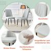 2-Piece Set, Light Gray Dining Chair with PU Leather Back Cushion and Black Metal Legs, Suitable for Scenes Such As Dining Room, Kitchen and Bedroom.