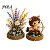 12 Tierkreiszeichen Perlen Bastelset, DIY Perlen Garten Set, 3D Perlen Astrologie Blume Set mit Vorsortierten Perlen Werkzeugen, Perlen Bastelprojekt für Anfänger