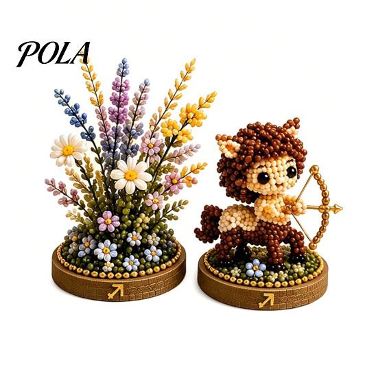 12 Tierkreiszeichen Perlen Bastelset, DIY Perlen Garten Set, 3D Perlen Astrologie Blume Set mit Vorsortierten Perlen Werkzeugen, Perlen Bastelprojekt für Anfänger