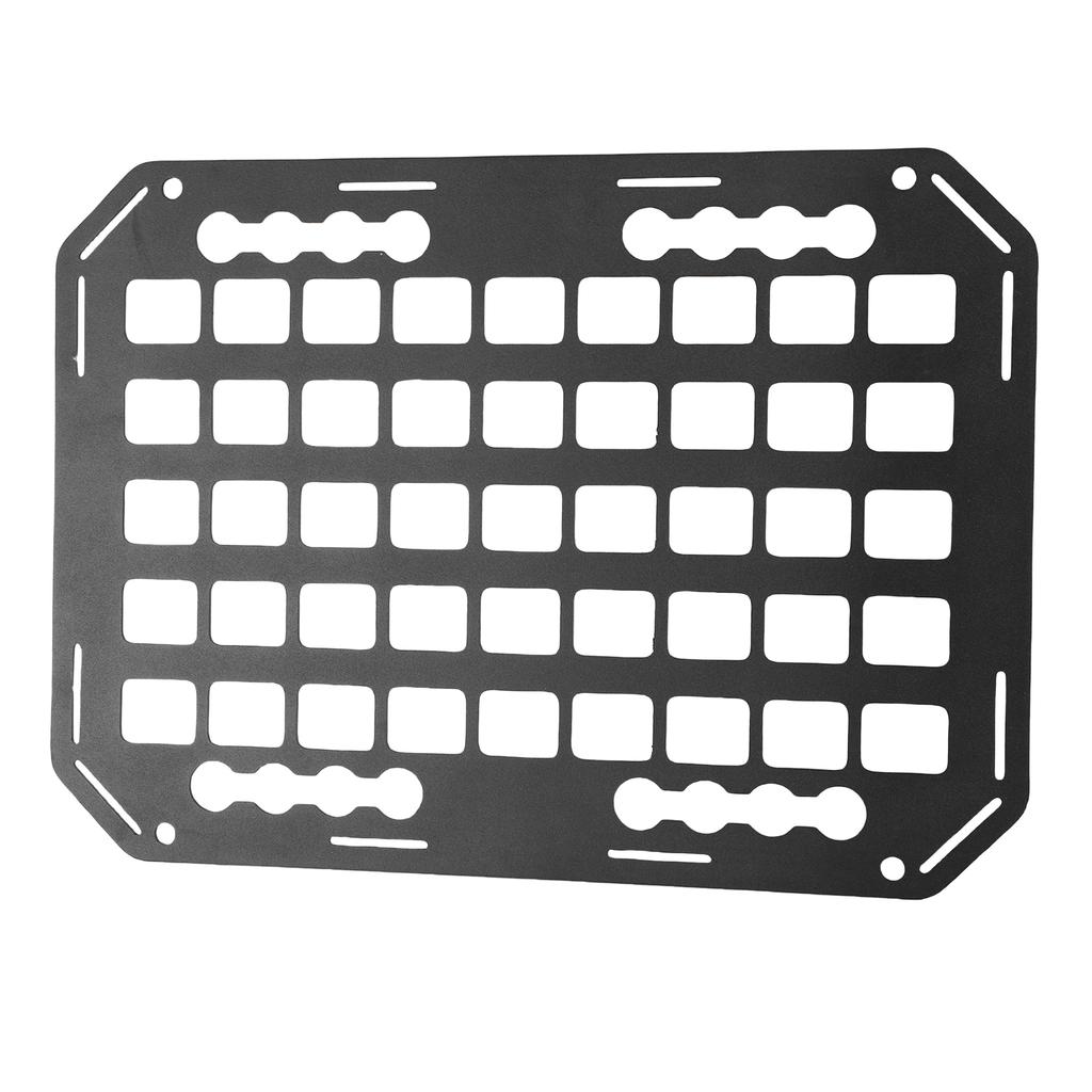 Truck Bed Molle Panel Rack 11x15.3x0.1in Aluminum L Track Cargo Storage Organizer for Cars SUVs Pickup RVs