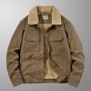 Men's Retro Lambswool Corduroy Jacket - Thickened Velvet Plus Cotton Casual Workwear Coat