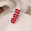 1Pcs Sweet Check Love Button Hair Clip Side Bangs Girly Cute Duckbill Clip Hair Accessories Love Button Duckbill Clip Hair