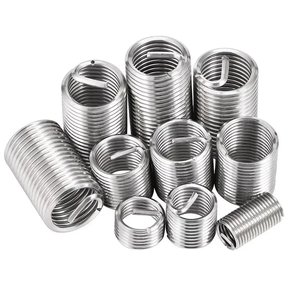 60pcs/set Silver M3-M12 304 Wire Thread Insert Repair Kit Set Stainless Steel Spiral For Hardware Repair Tools Easy Install