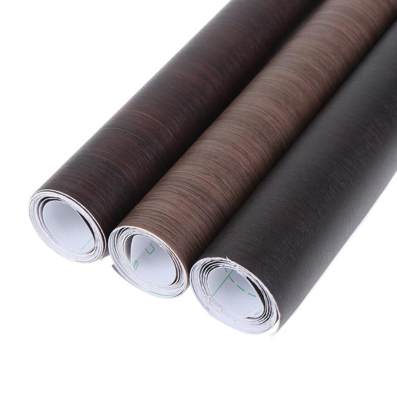 Car Wood Grain Adhesive Interior Decal 1 Roll Glossy Waterproof Vinyl Sticker for DIY Auto Trim