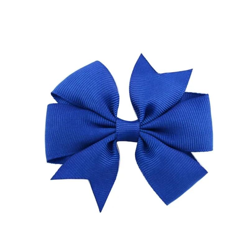 2/4/10 piezas 3'' Lazos de Cinta Sólida Pinzas para el Cabello para Bebés Niñas Lazos Hechos a Mano Pasadores Pasadores Accesorios para el Cabello para Niños