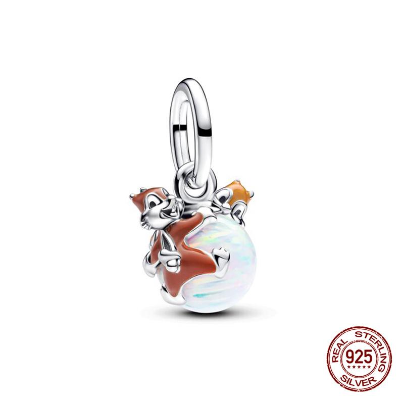 Charms Copper Blue Butterfly & Puppy Charms Beads Fits 3Mm Original Bracelet Necklace Womens Diy Fine Jewelry Gifts