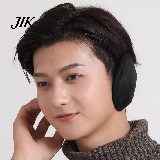 Men Winter Ear Warmers Unisex Earmuffs Thick Plush Protection Windproof Anti-slip Back-on Style Firm Stitching Commuting Outdoor Skiing Decorative