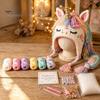 Beginner Friendly Yarn Arts Animal Hat Crochet Kit, Fantasy Hood DIY Cute Craft Gifts for Adults Unicorn Fox Frog Earflap Crafting Kit Teens Halloween