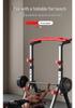 Indoor Folding Multi-Functional Pull-Up Bar Rack: Floor-Standing Single/Double Bar Fitness Equipment for Adults.