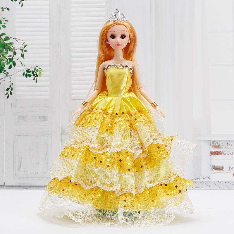 30CM Mini Puppe Sammlung Kleidung Mädchen Spielzeug 3D Große Augen BJD Prinzessin Volle Outfits Kleider Sammlung Kinder Puppe geschenk