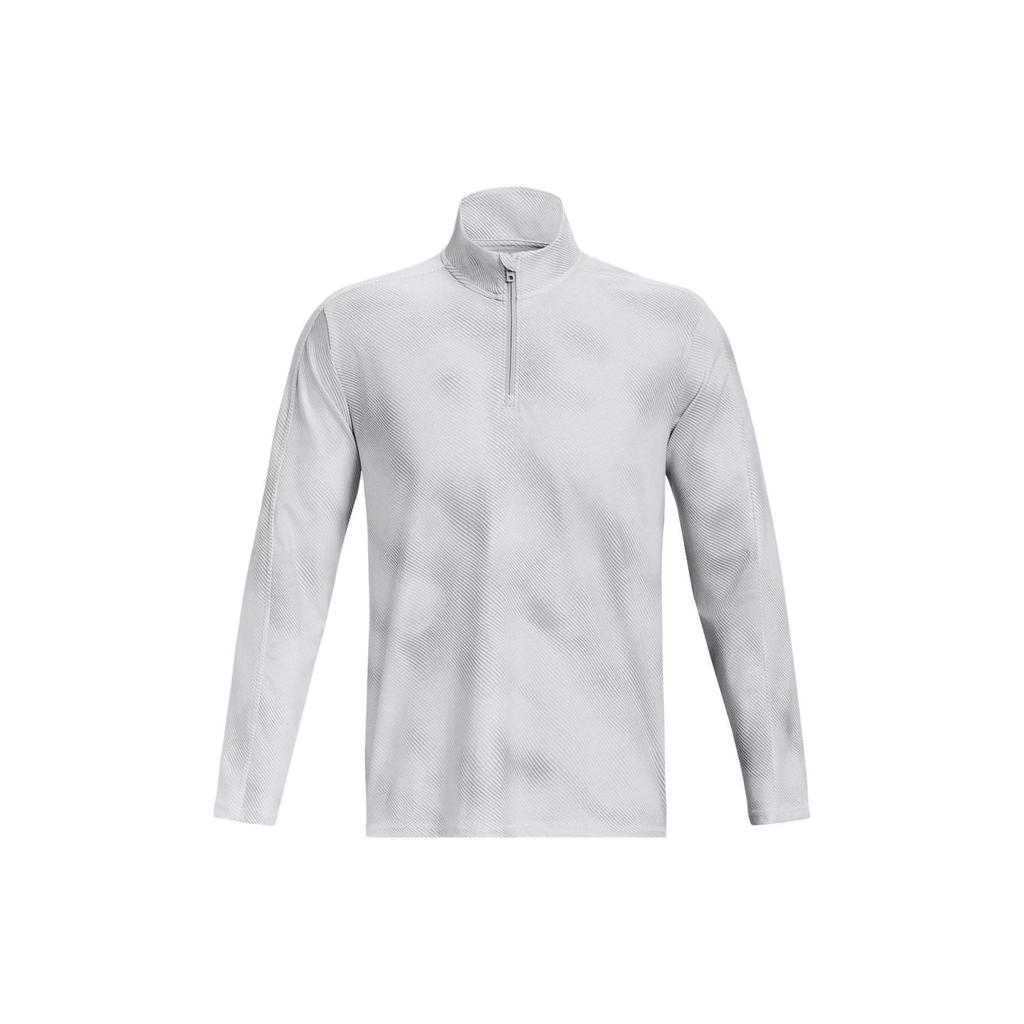 Under Armour Meridian 1/4 Zip Sports Long Sleeve T-Shirt Men Tops White 1380984-100