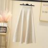 Women's Fall and Winter Medium-length Knitted Wool Large Hem Half-length Skirt