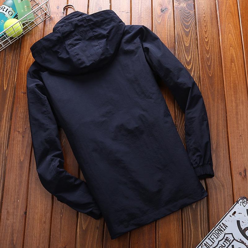 Herrenjacke Jugend Herbst Herren dünne lässige große Größe Jacke einfarbig Outdoor Top