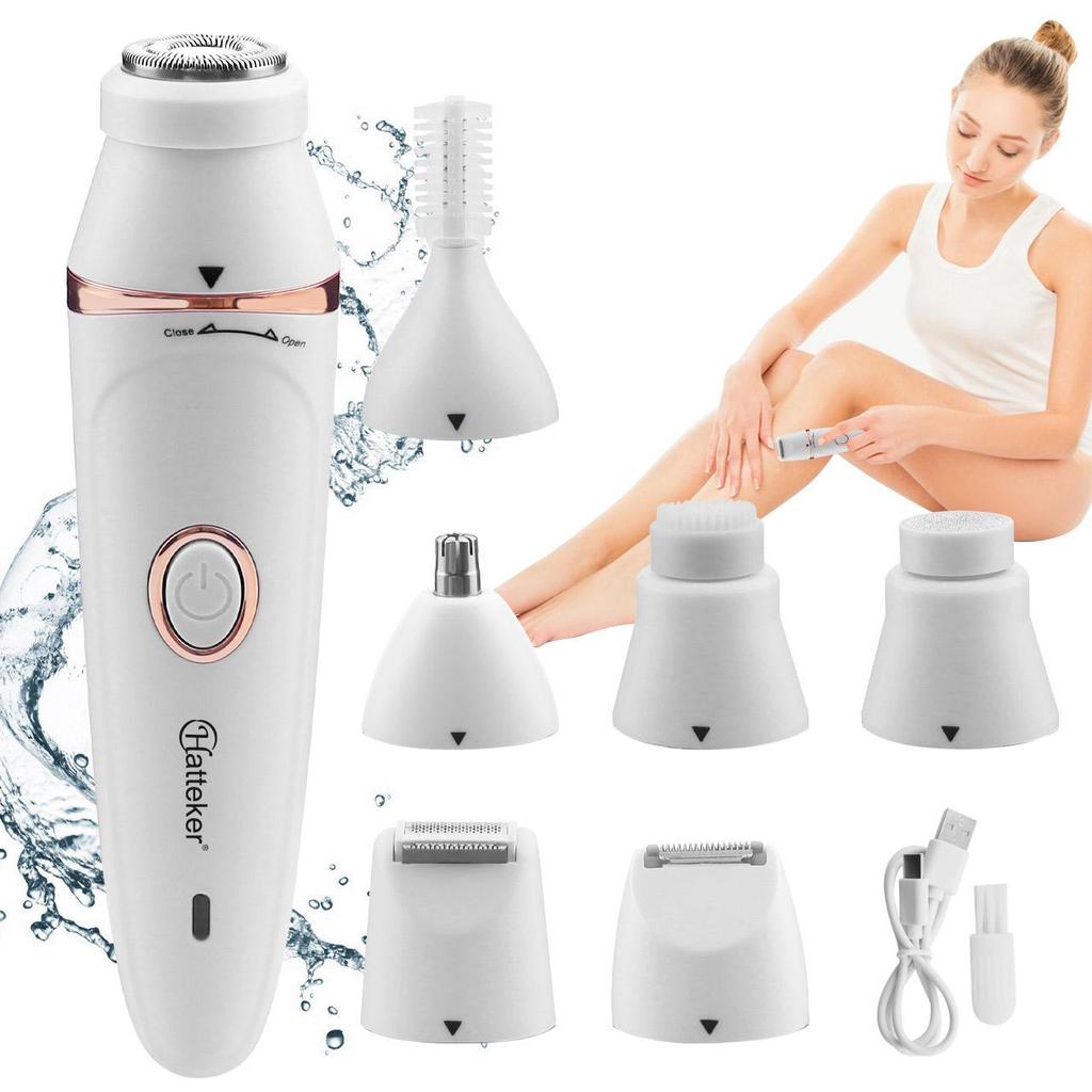 Hattekker 7 in 1 Shaver HT-590 Rechargeable Electric Lady Shaver with USB Charging