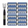 Men's Chinese Style Razor Set: Smooth, Comfortable Shave with Six-Layer Blades, 15 Pieces