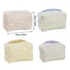 Large Capacity Cotton Floral Quilted Makeup Bag Cosmetic Pouch Accessory Storage Organized For Travel And Daily Use