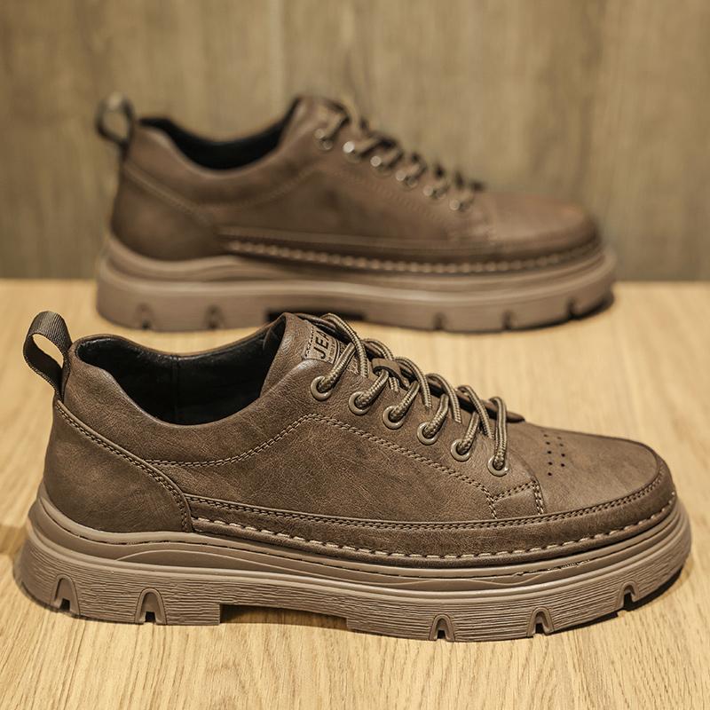 

Fashion Handmade Men s Shoes Outdoor Classic Men Leather Casual Shoes 2024 New Arrival Male Lace-Up Oxfords Shoes for Men Walking Shoes 44 хаки