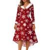 Christmas Party Printed Dresses For Women Vintage Christmas Midi Dress Casual Dresses Cocktail Dress Party Festive Dresses