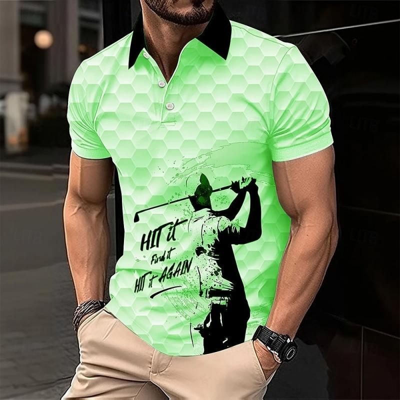 

3D Printed Tees Summer Casual Street Short Sleeve Loose T-Shirt Lapel Tops 5XL
