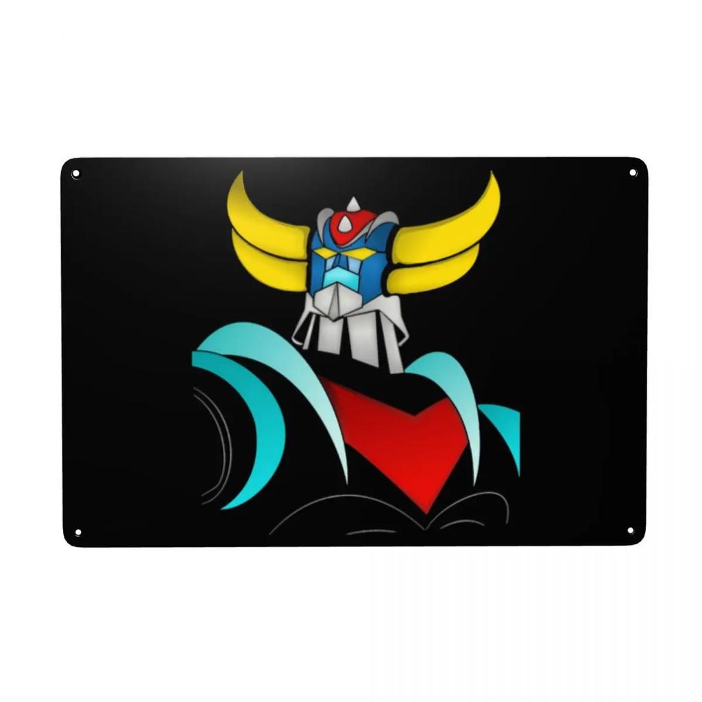 UFO Roboter Grendizer Goldorak Zeichen Custom Vintage Mazinger Z Metallschild für Pub Café Hof Man Cave Bar Wandkunst Dekor