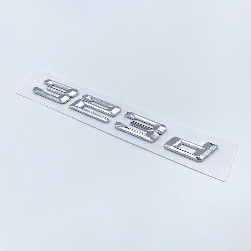 Insignias de Desplazamiento Trasero del Nuevo Serie 3 de BMW: Pegatinas 350d, 340d, 335d, 330d, 318d.