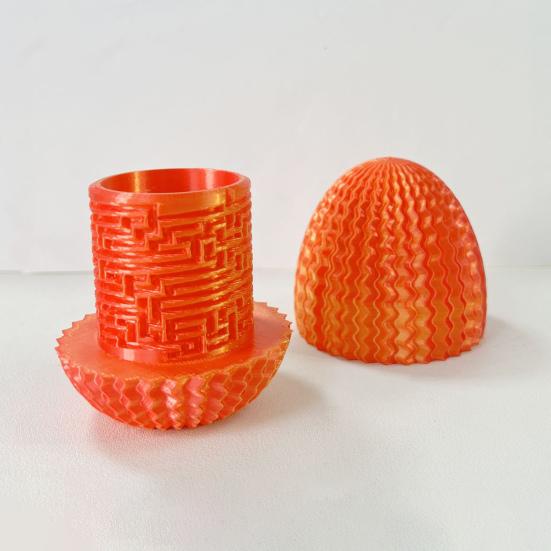 Uovo Labirinto Stampato in 3D Giocattolo Antistress Educativo Contenitore Scatola Portaoggetti Uovo Labirinto Giocattolo Fidget Decorazione Pasquale Casa Ufficio