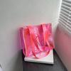 Texturerad Väska Stor Kapacitet Damaxelväska Casual Jelly Transparent Väska Sommarmode Tote Stor Väska