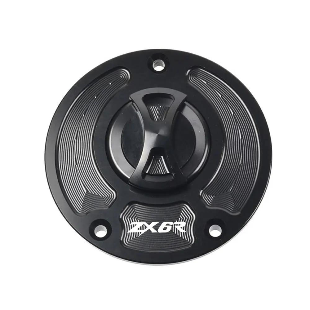 Keyless Motorcycle Fuel Gas Tank Cap Cover For Kawasaki Ninja ZX-6R 636 ZX636R 2007-2018 2012 2013 2014 2015 2016 ZX6R ZX 6R