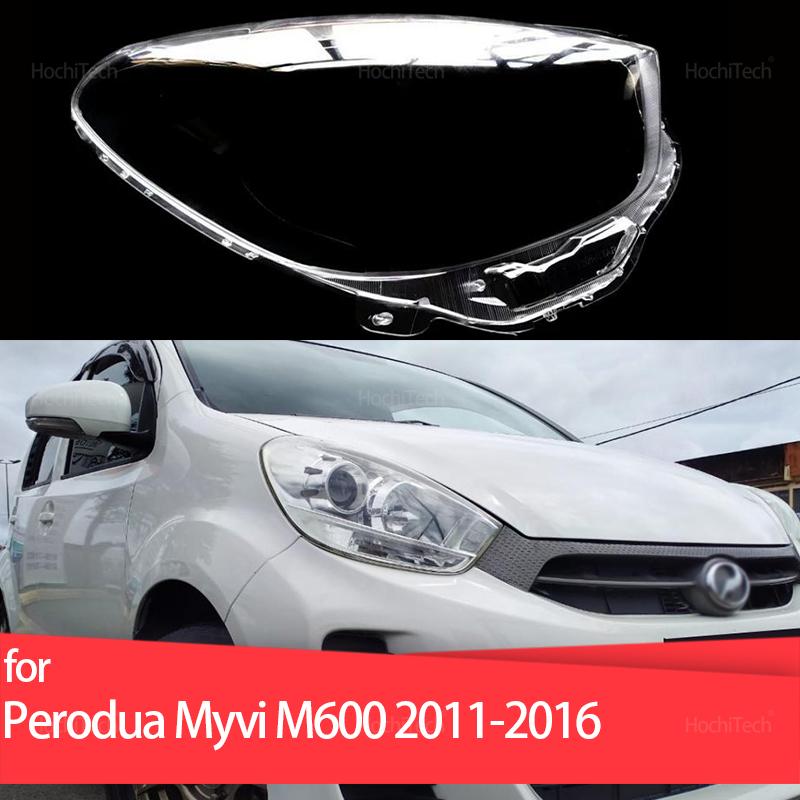 For Perodua Myvi Daihatsu Sirion Boon M600 2th 2011-2016 Transparent Glass Lamp Headlamp Cover Headlight Cover Shell Lampshade