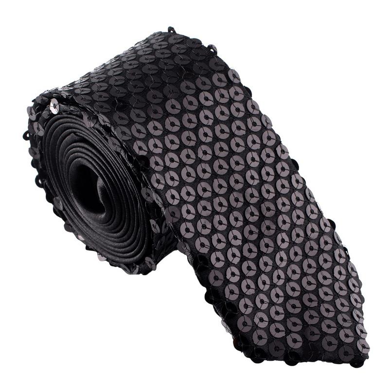 

Узкие галстуки с пайетками для мужчин, 2-дюймовый формальный галстук для свадеб, самозавязывающийся для танцев, Хэллоуина, косплей-вечеринки, магического шоу, сцены