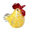 Figure di Gallo Seduto Galline in Vetro Soffiato Statua Sculture di Animali Figura Decorativa da Collezione Arredamento per la Casa