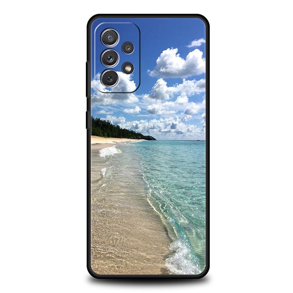 

Морская синь Небо пляж Чехол для телефона Для Samsung Galaxy A13 A51 A71 A41 A31 A21S A11 A01 A03S A12 A32 A52 A22 A23 A33 A53 A73 5G Обложка Samsung A41