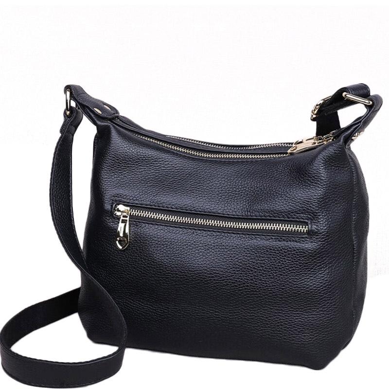Top Layer Cowhide Bag Women's Bag Casual Shoulder Bag Fashionable Mother Bag Middle Aged and Elderly Versatile Crossbody Bag