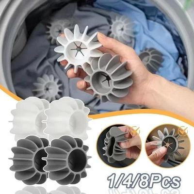Reusable Pet Cat Hair Catcher Silicone Laundry Ball Washing Machine Stain Cleaning Ball Anti-winding Hair Laundry Balls