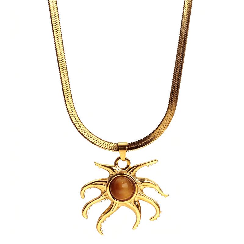 18K Gold Octopus Seashell Electroplated Earrings - INS Style Ocean Series Jewelry