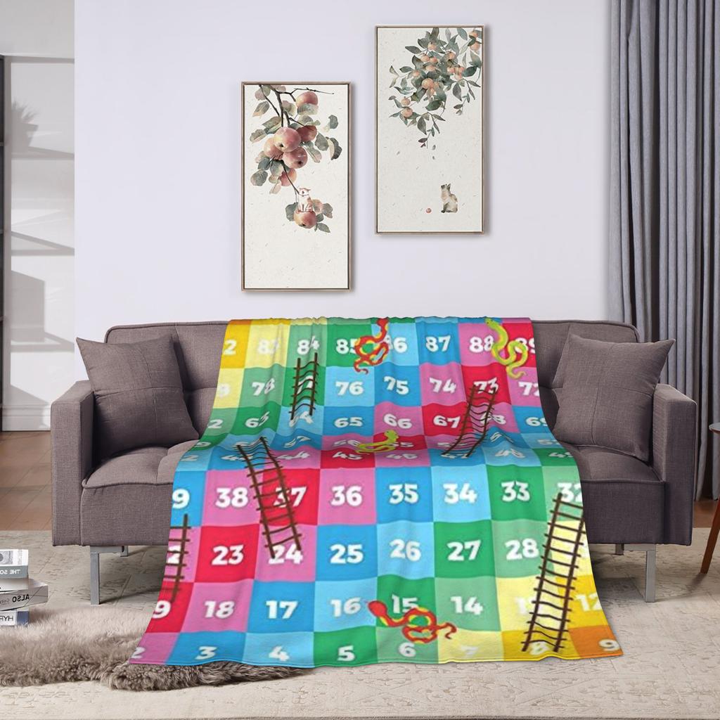 Snakes and Ladders Blanket Soft Funny Plush Bedding Throws For Living Room Picnic Flannel Bedspread Bed Cover