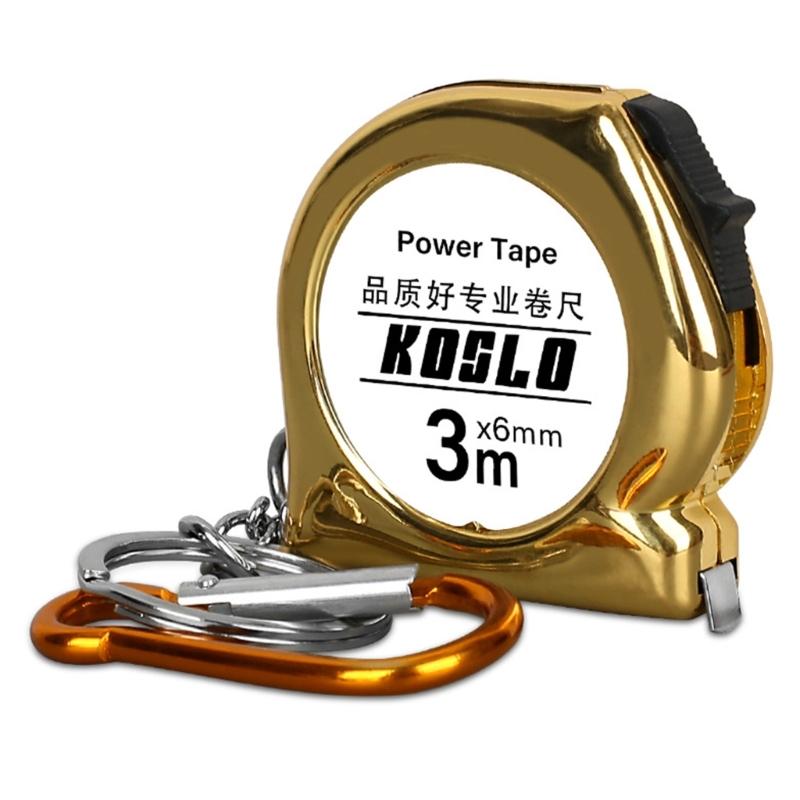 Compactly 3Meter Carbon Steel Measuring Tape with Carabiner Lightweight ABS Housing For Precise Measurement Tool