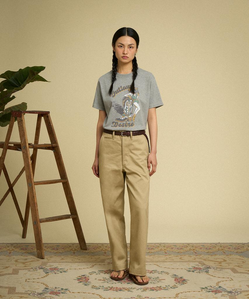 Beulonseun Western Boot Loopwheeled Graphic Tee Melange