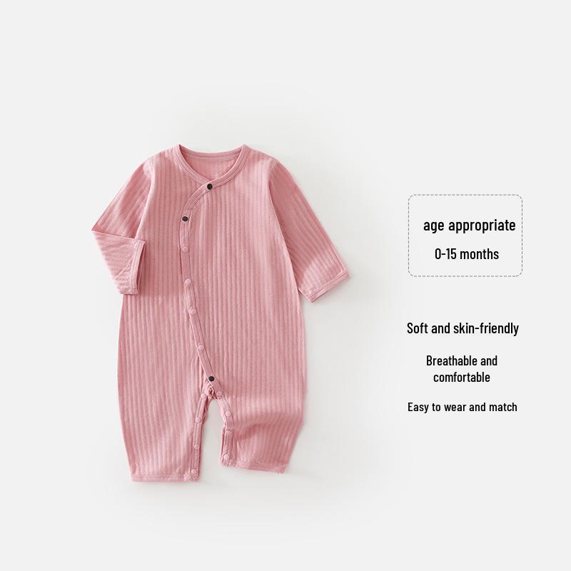 Baby Pure Cotton Long Sleeve Air Conditioning Pajamas - Soft, Skin-Friendly, Breathable, Four Seasons Bodysuit