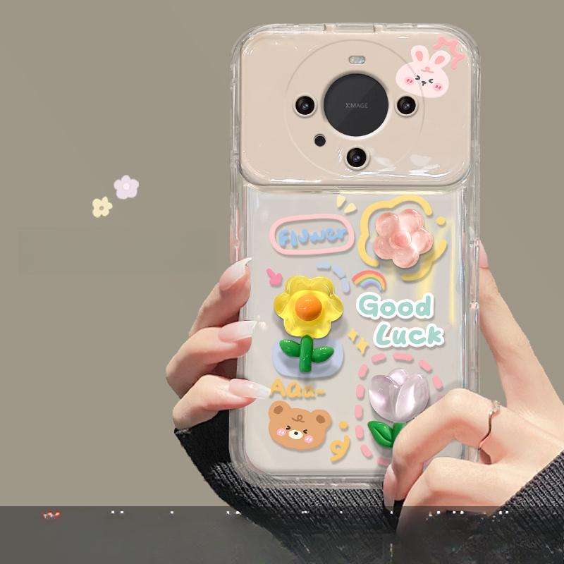 

Подходит для Huawei Mate60pro Чехол для мобильного телефона P30 Frog Flower Doll Chain Honor 100/90 Flip Mirror Huawei nova 10 SE