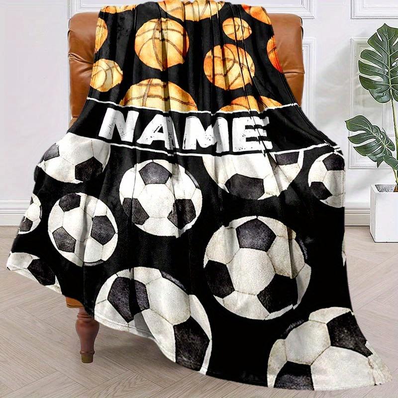 Ball Games Customize Your Name Blanket Warm Comfortable And Soft Blankets Are Suitable For Home Lunch Break Blanket Office Sofa Sofa Gift To Relatives