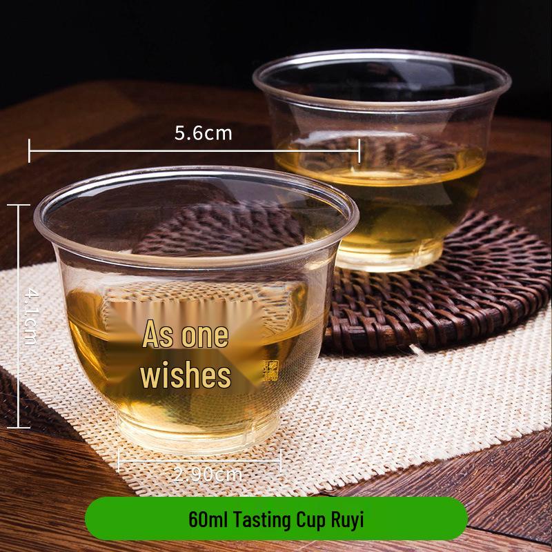 Disposable Transparent Food-Grade Plastic Cups, Thickened for Household & Reception Use