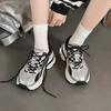 Thick-soled Silver Dad Shoes Women's Spring and Summer 2025 New Light Color Matching Versatile Height Increase Casual Sports Shoes Tide
