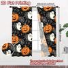 Set Of 2 Flat Printing Curtains Without Rod Halloween Ghosts Pumpkins Women Is Day Festival Popular Drapes Made Polyester
