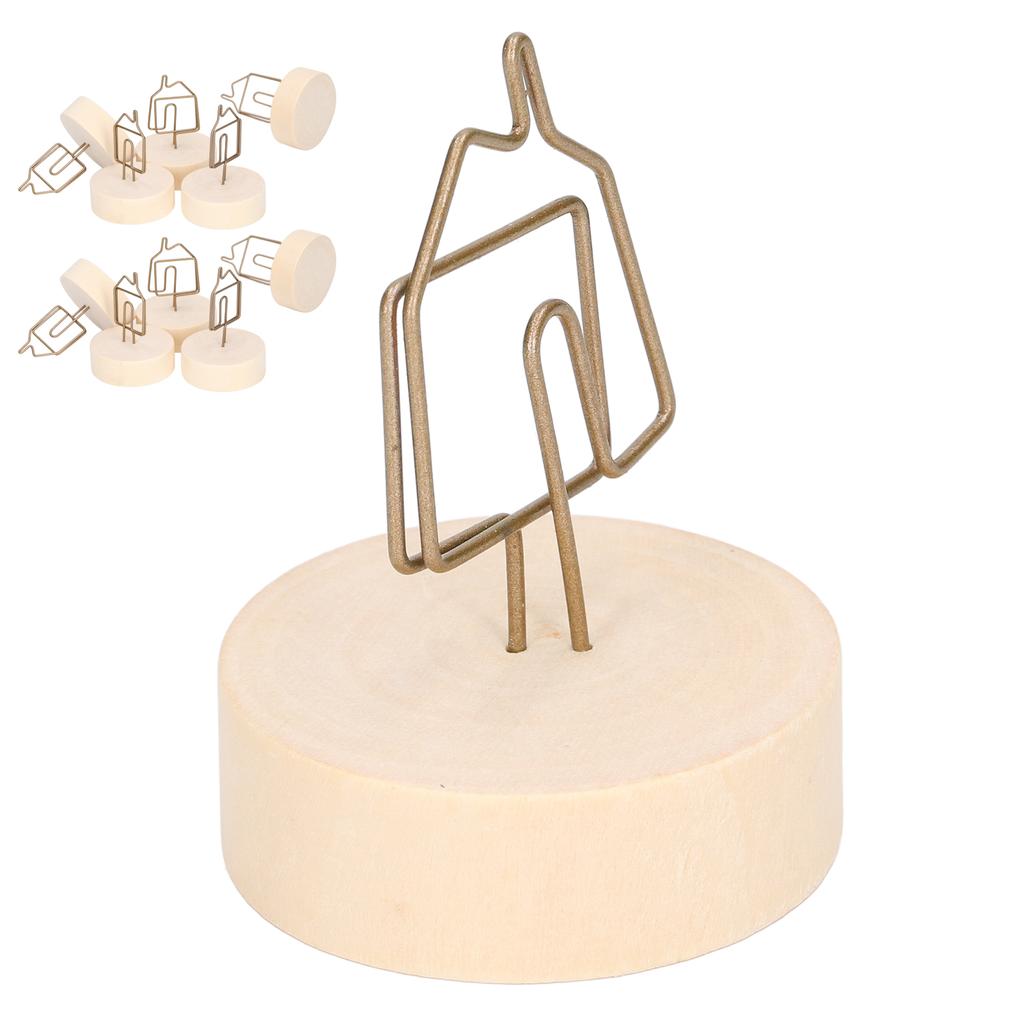 10Pcs Table Card Holder Retro House Shape Cute Design Business Card Photo Holder for Office Home