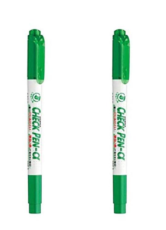 

Zebra Check Pen Alpha Set of 2 Water-Based Marker, Green, зелёный