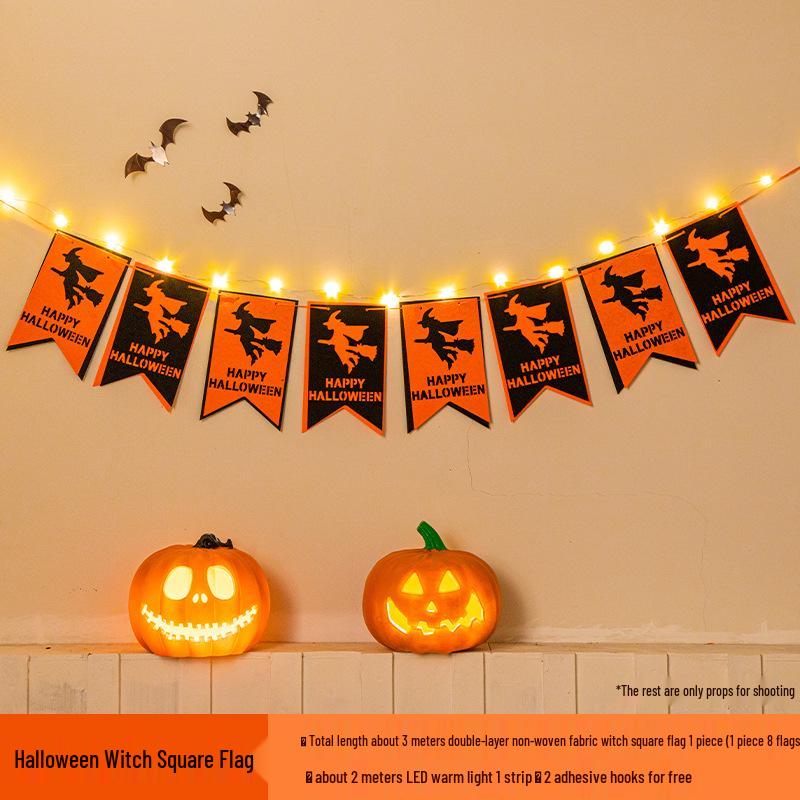 Luminous Halloween Party Pumpkin Bunting Decoration for Mall and Store Events